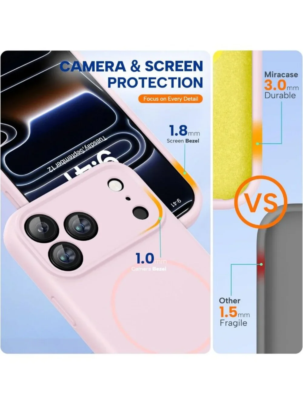 Magnetic iPhone 17 Pro Max Case - Shockproof, MagSafe Compatible, Silicone